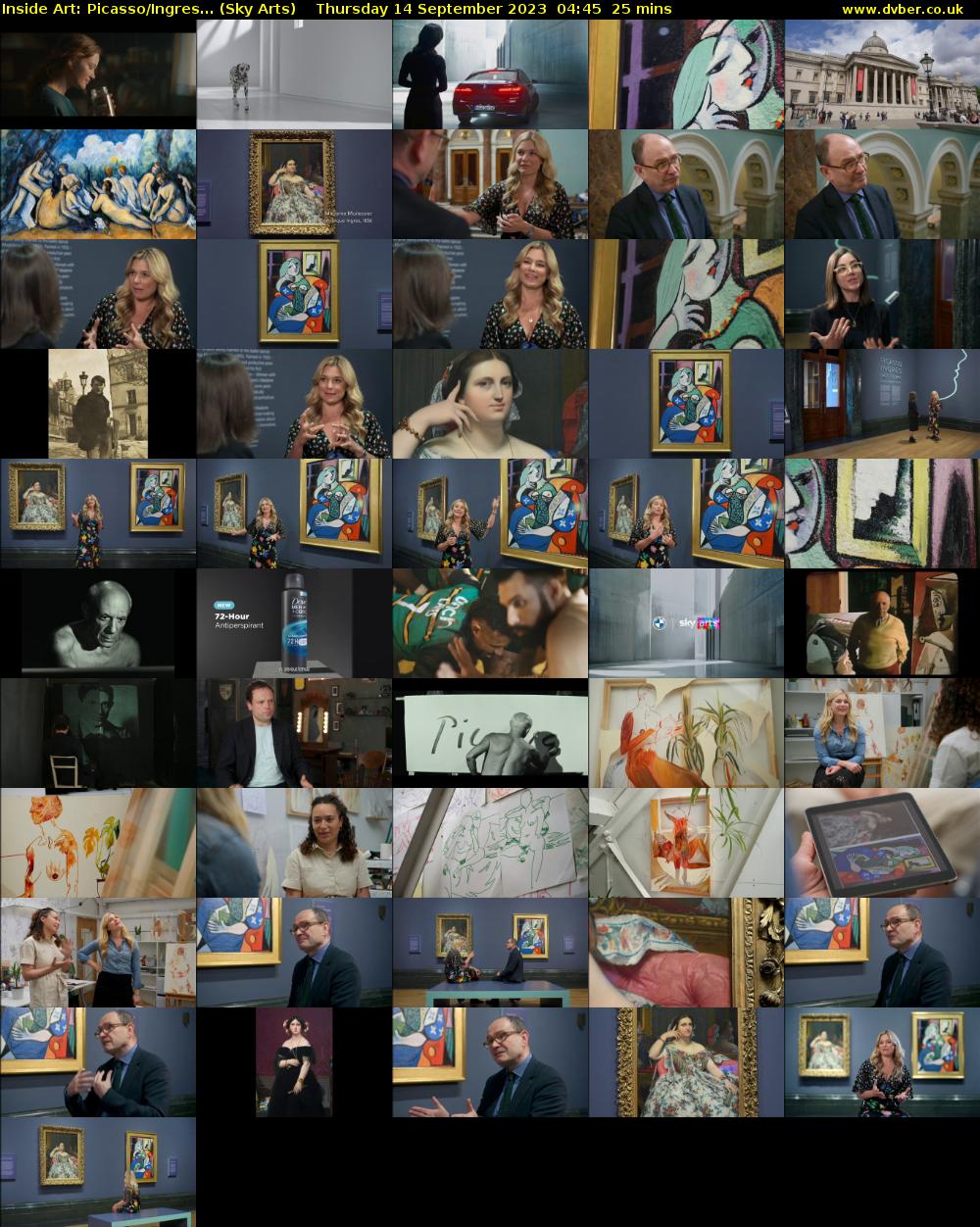 Inside Art: Picasso/Ingres... (Sky Arts) Thursday 14 September 2023 04:45 - 05:10