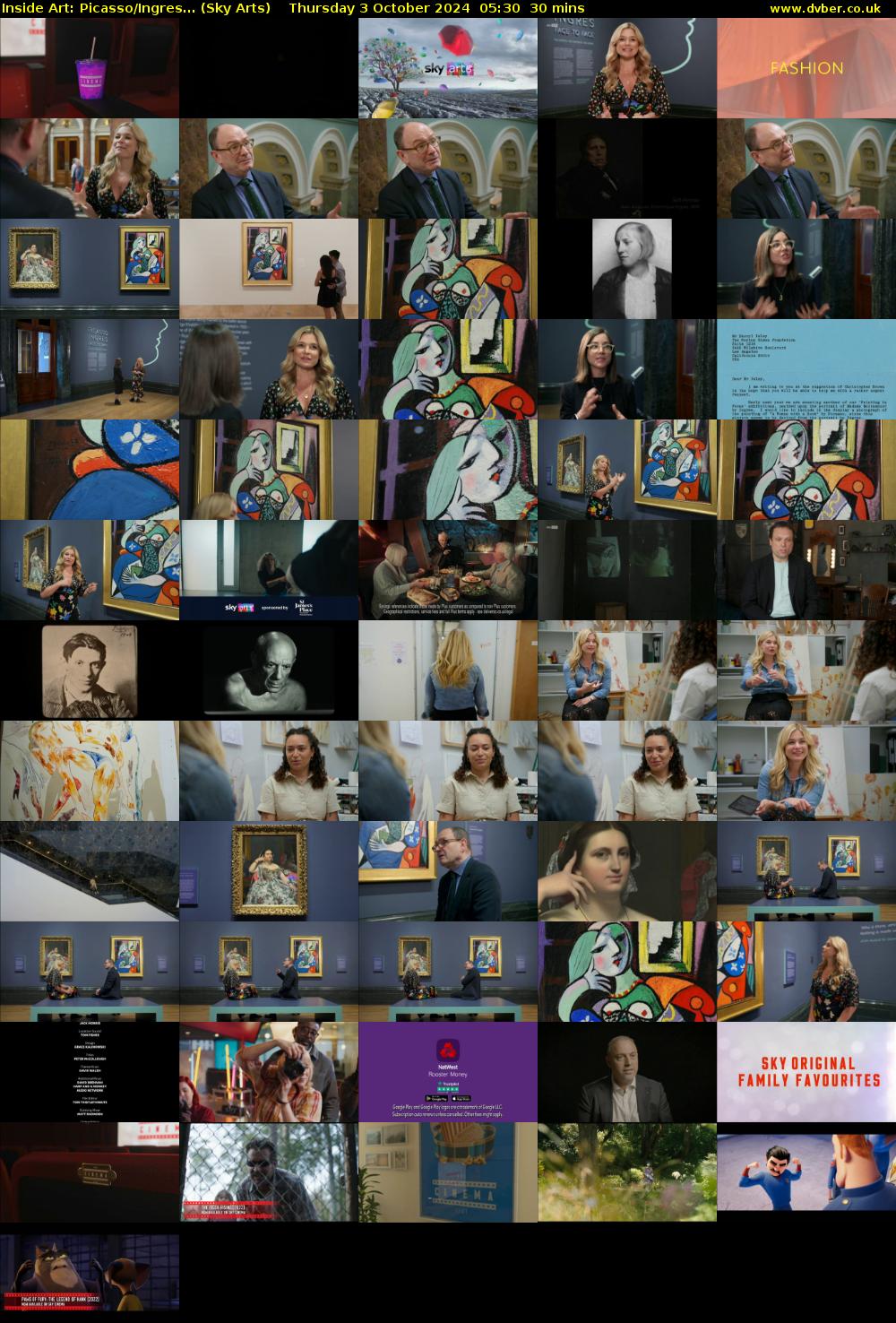 Inside Art: Picasso/Ingres... (Sky Arts) Thursday 3 October 2024 05:30 - 06:00