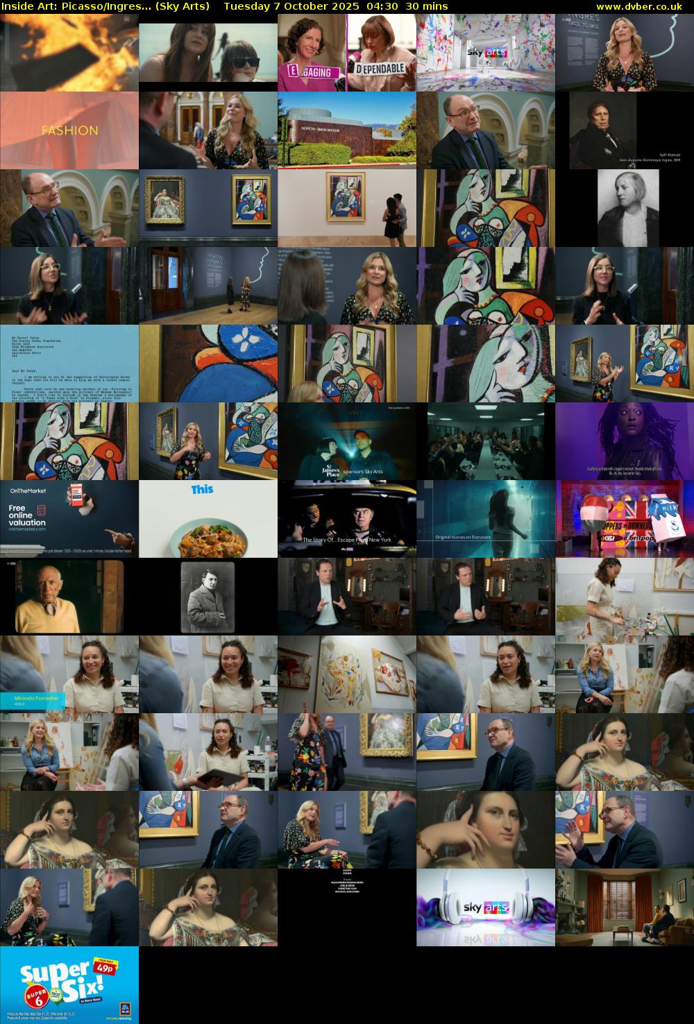 Inside Art: Picasso/Ingres... (Sky Arts) Tuesday 7 October 2025 04:30 - 05:00