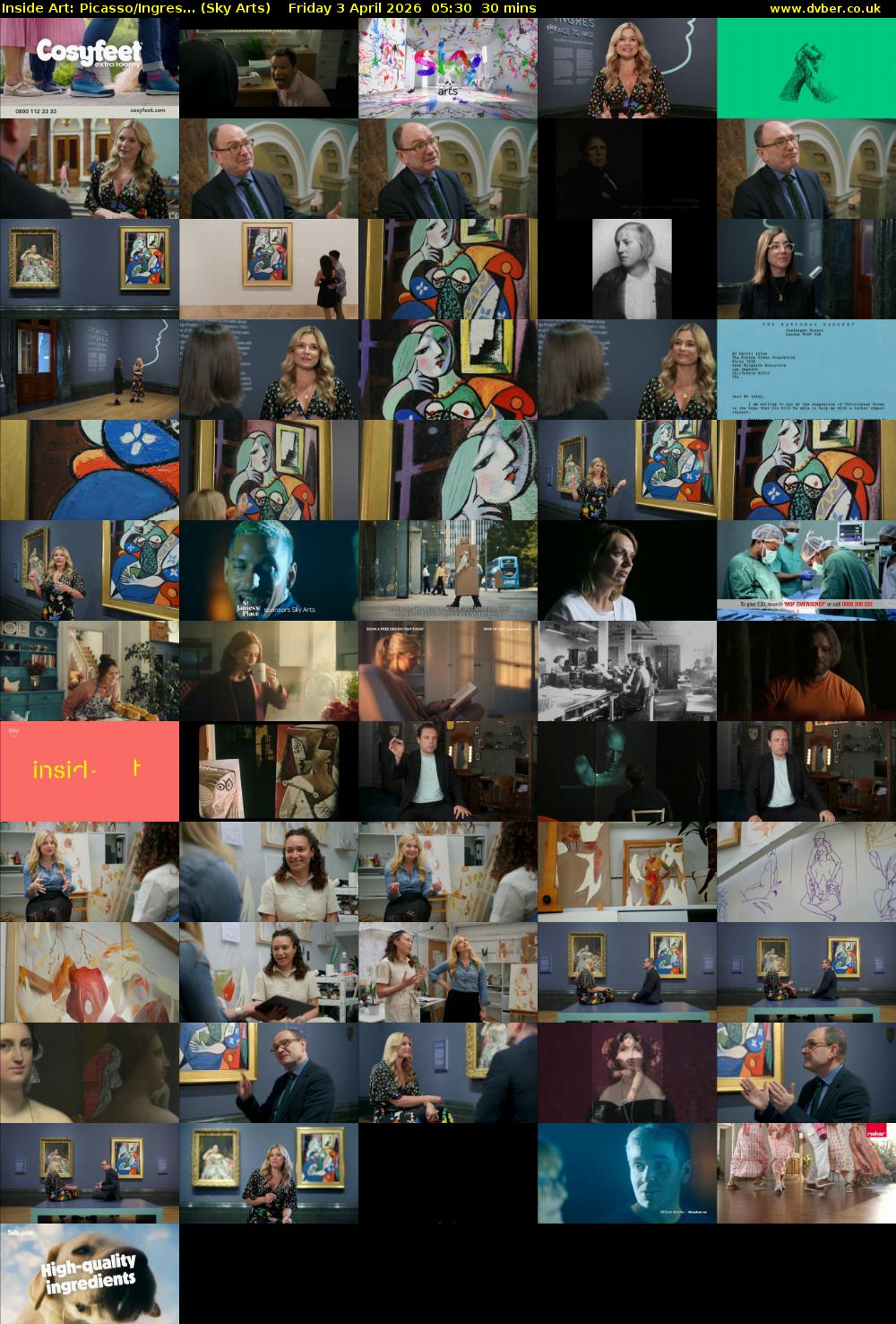 Inside Art: Picasso/Ingres... (Sky Arts) Friday 3 April 2026 05:30 - 06:00
