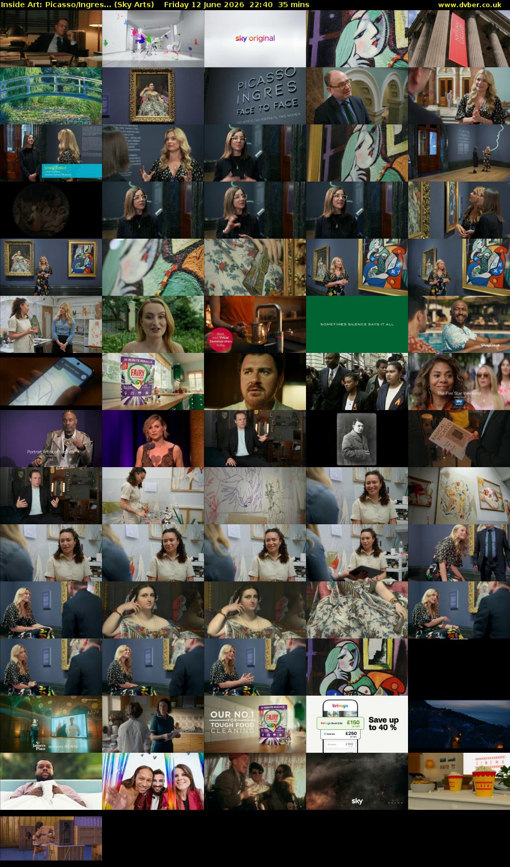 Inside Art: Picasso/Ingres... (Sky Arts) Friday 12 June 2026 22:40 - 23:15