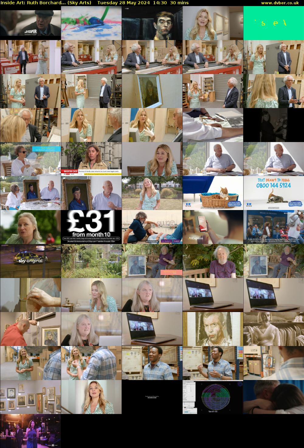 Inside Art: Ruth Borchard... (Sky Arts) Tuesday 28 May 2024 14:30 - 15:00