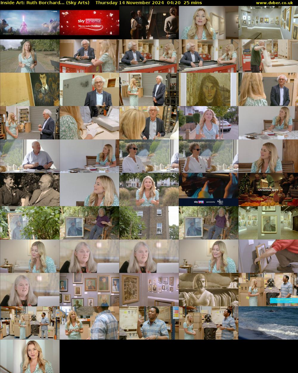 Inside Art: Ruth Borchard... (Sky Arts) Thursday 14 November 2024 04:20 - 04:45