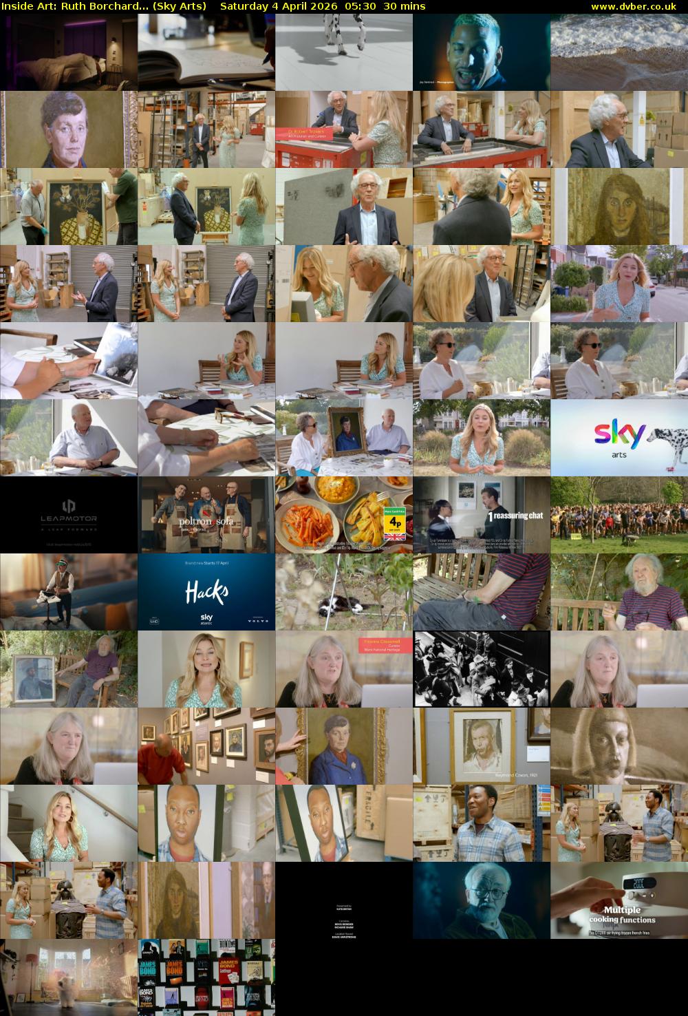 Inside Art: Ruth Borchard... (Sky Arts) Saturday 4 April 2026 05:30 - 06:00