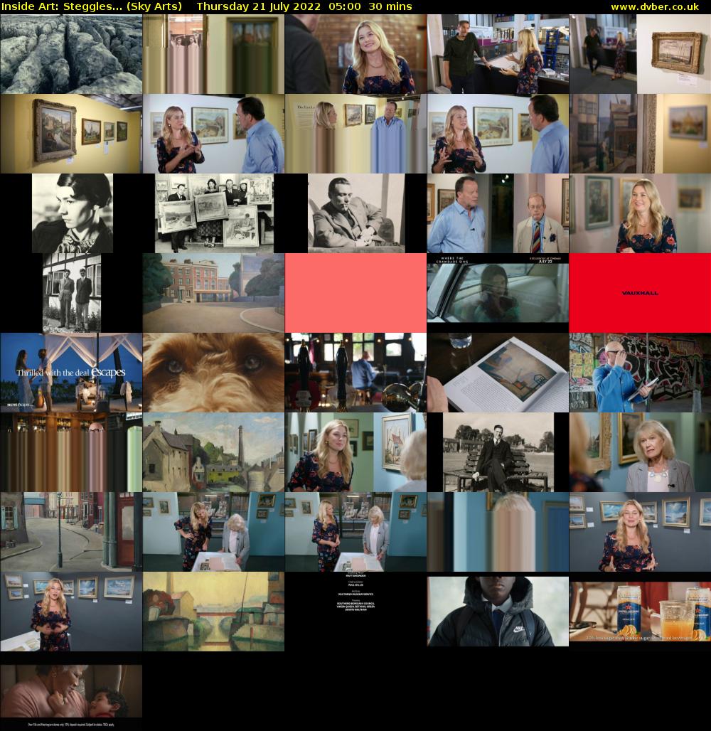 Inside Art: Steggles... (Sky Arts) Thursday 21 July 2022 05:00 - 05:30