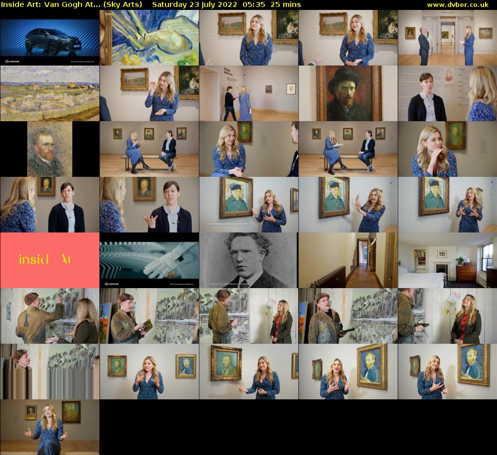 Inside Art: Van Gogh At... (Sky Arts) Saturday 23 July 2022 05:35 - 06:00