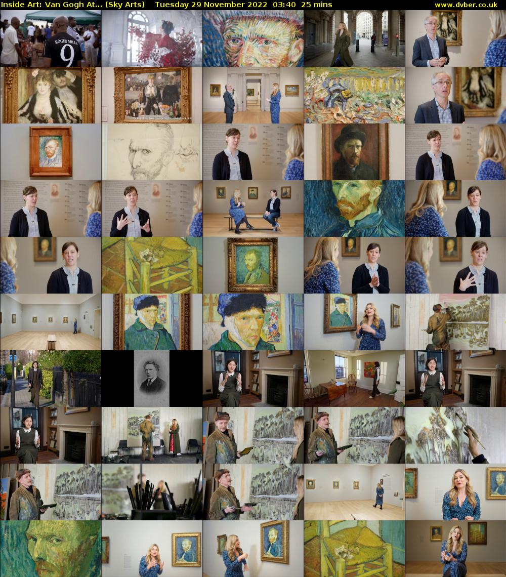 Inside Art: Van Gogh At... (Sky Arts) Tuesday 29 November 2022 03:40 - 04:05