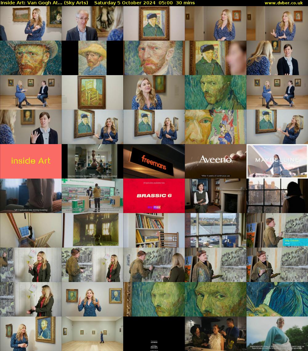 Inside Art: Van Gogh At... (Sky Arts) Saturday 5 October 2024 05:00 - 05:30