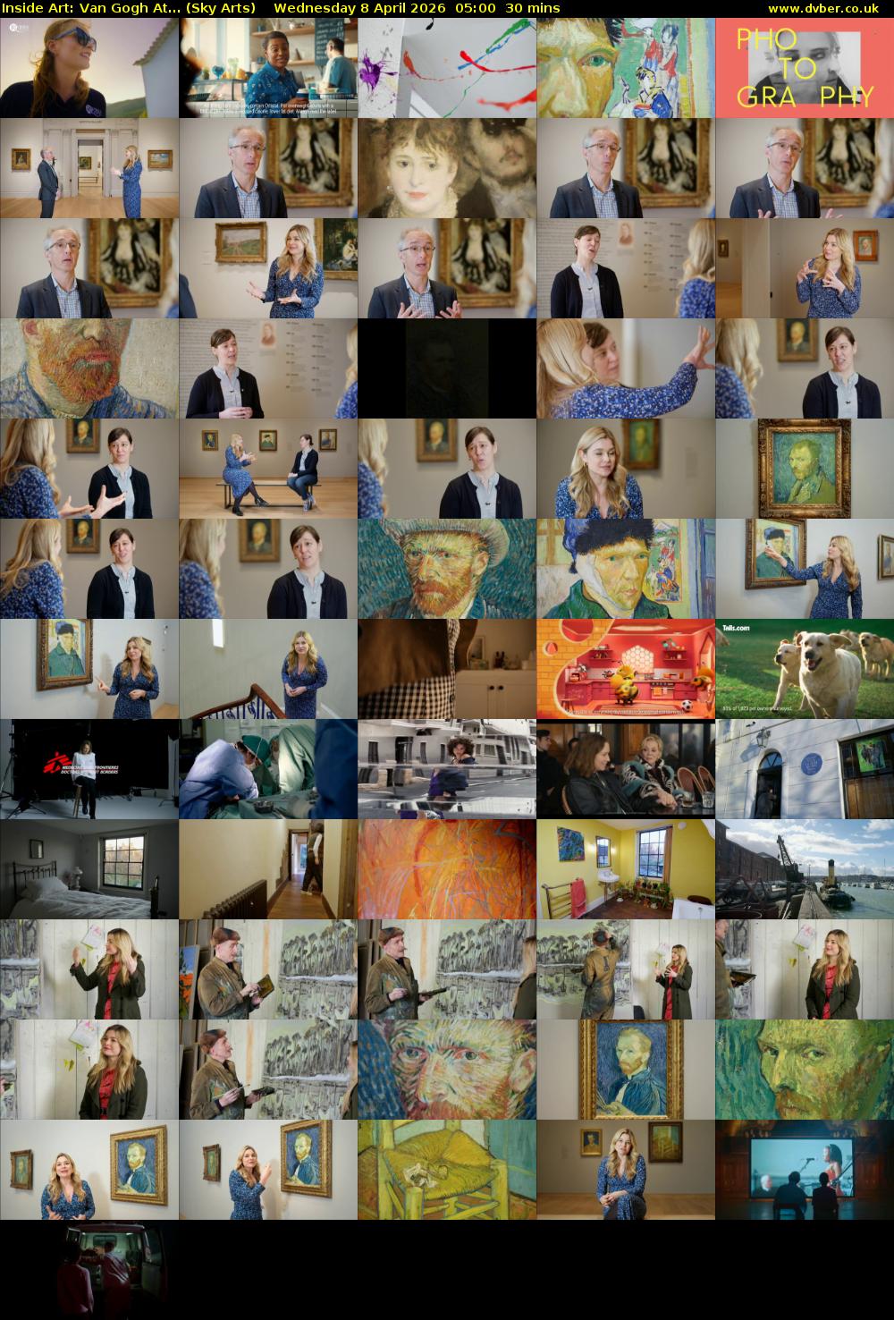 Inside Art: Van Gogh At... (Sky Arts) Wednesday 8 April 2026 05:00 - 05:30