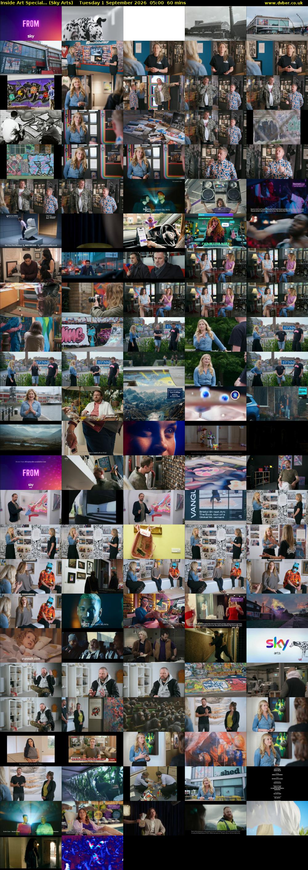 Inside Art Special... (Sky Arts) Tuesday 1 September 2026 05:00 - 06:00