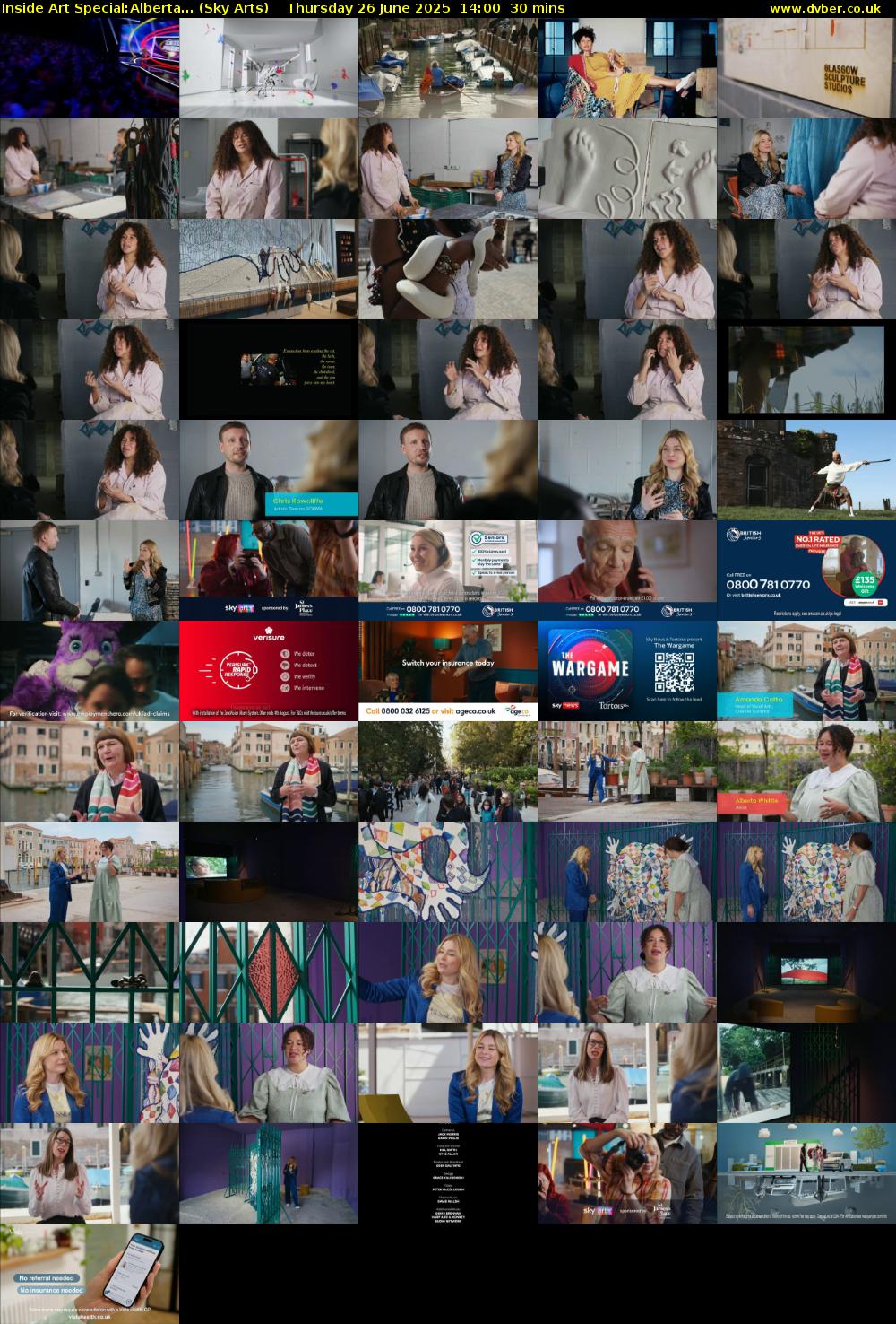 Inside Art Special:Alberta... (Sky Arts) Thursday 26 June 2025 14:00 - 14:30