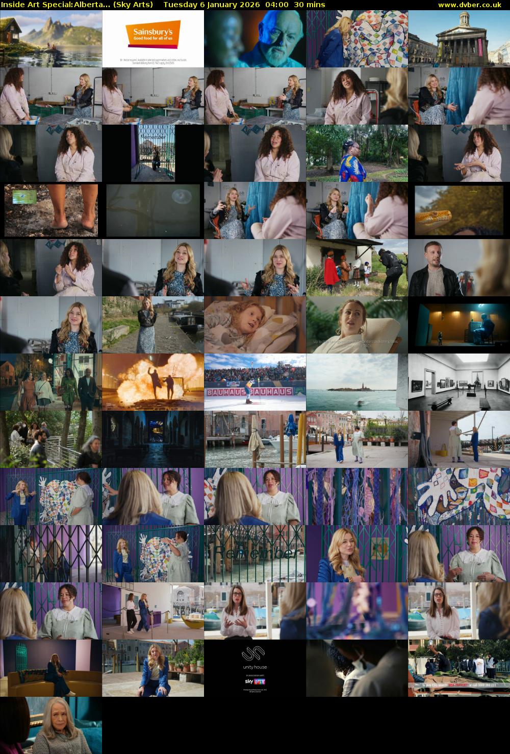 Inside Art Special:Alberta... (Sky Arts) Tuesday 6 January 2026 04:00 - 04:30