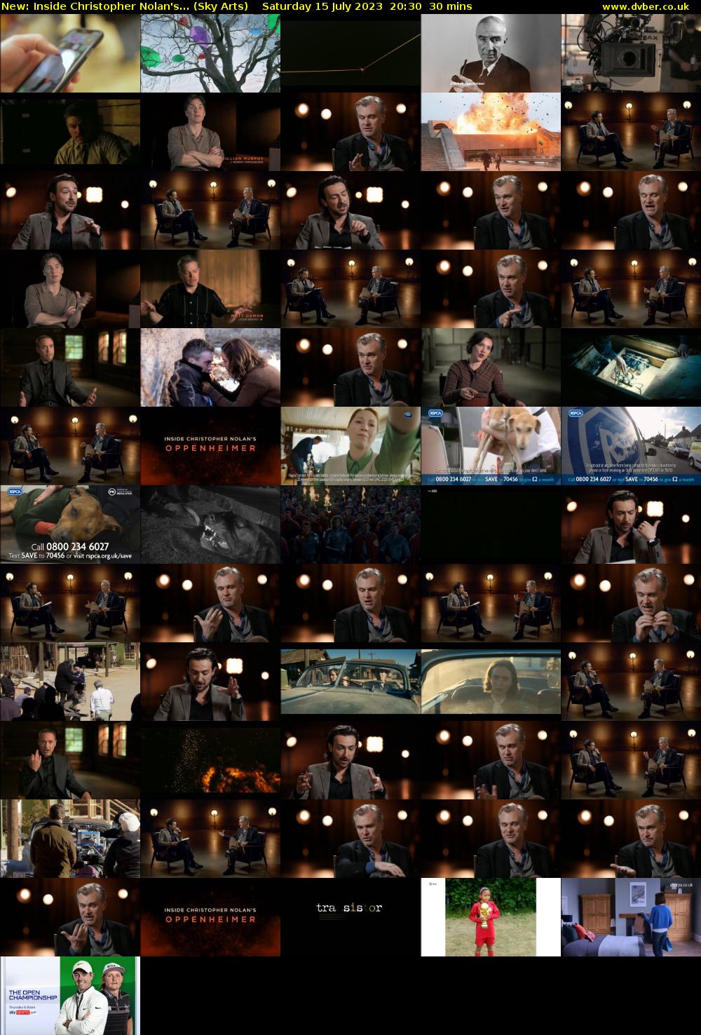 Inside Christopher Nolan's... (Sky Arts) Saturday 15 July 2023 20:30 - 21:00