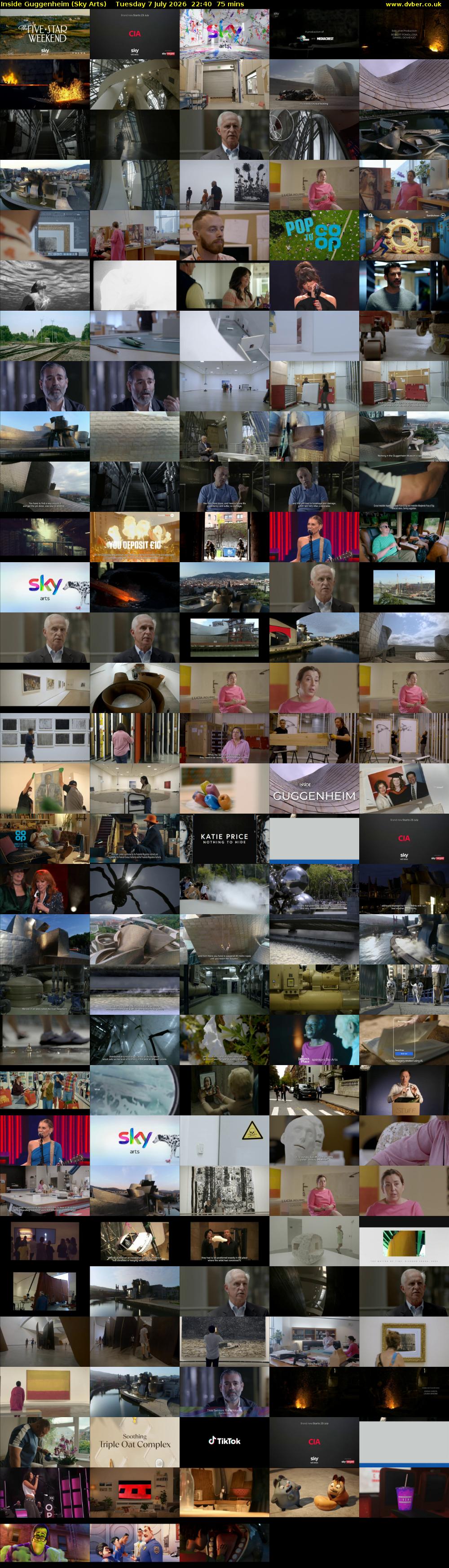Inside Guggenheim (Sky Arts) Tuesday 7 July 2026 22:40 - 23:55