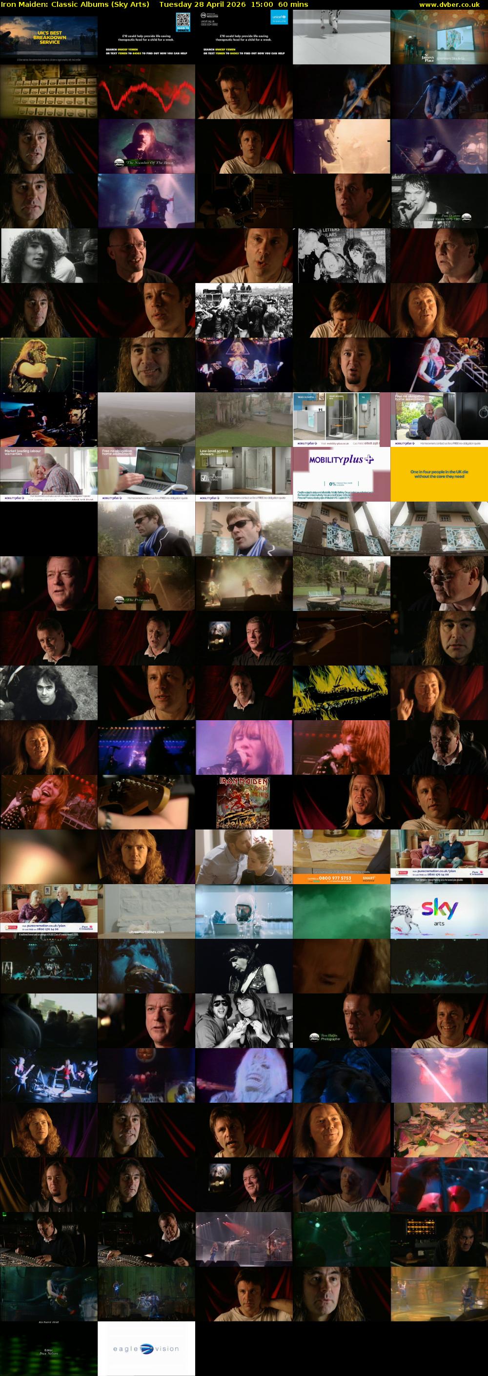 Iron Maiden: Classic Albums (Sky Arts) Tuesday 28 April 2026 15:00 - 16:00