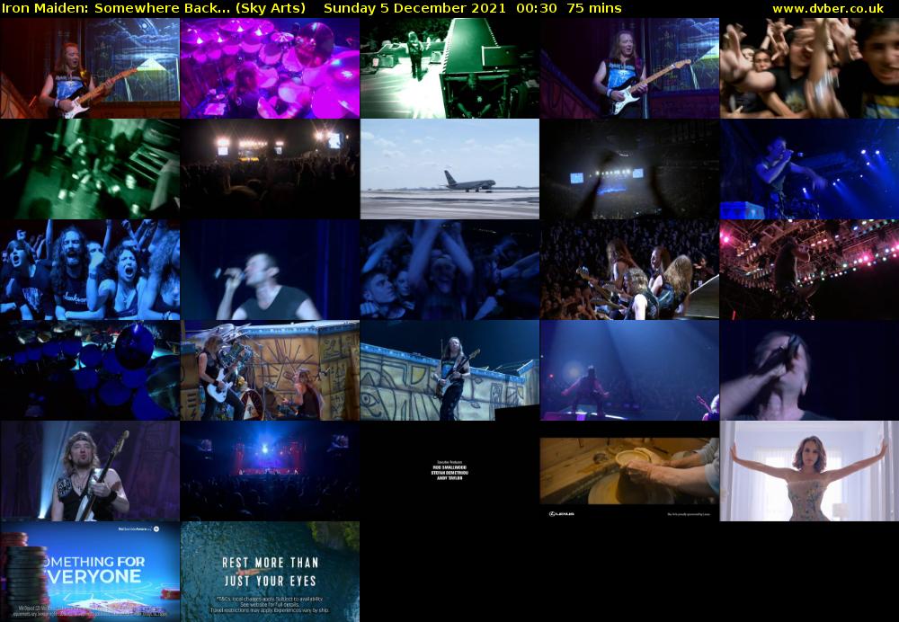 Iron Maiden: Somewhere Back... (Sky Arts) Sunday 5 December 2021 00:30 - 01:45