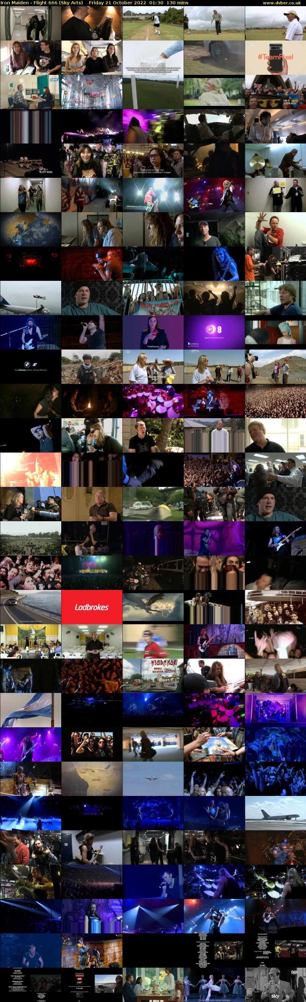 Iron Maiden - Flight 666 (Sky Arts) Friday 21 October 2022 01:30 - 03:40