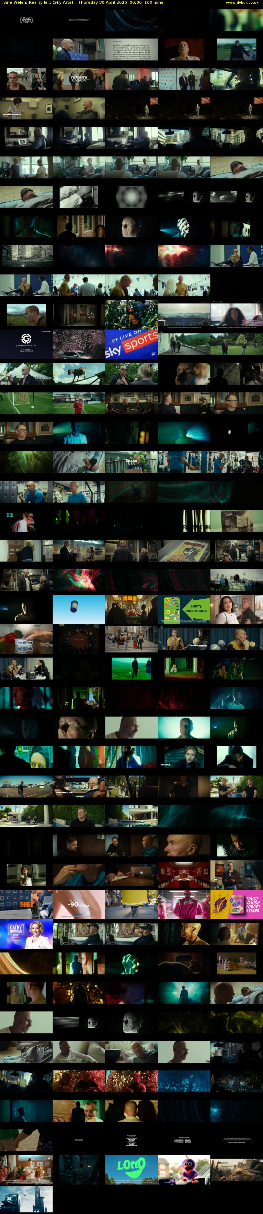 Irvine Welsh: Reality Is... (Sky Arts) Thursday 30 April 2026 00:00 - 01:40