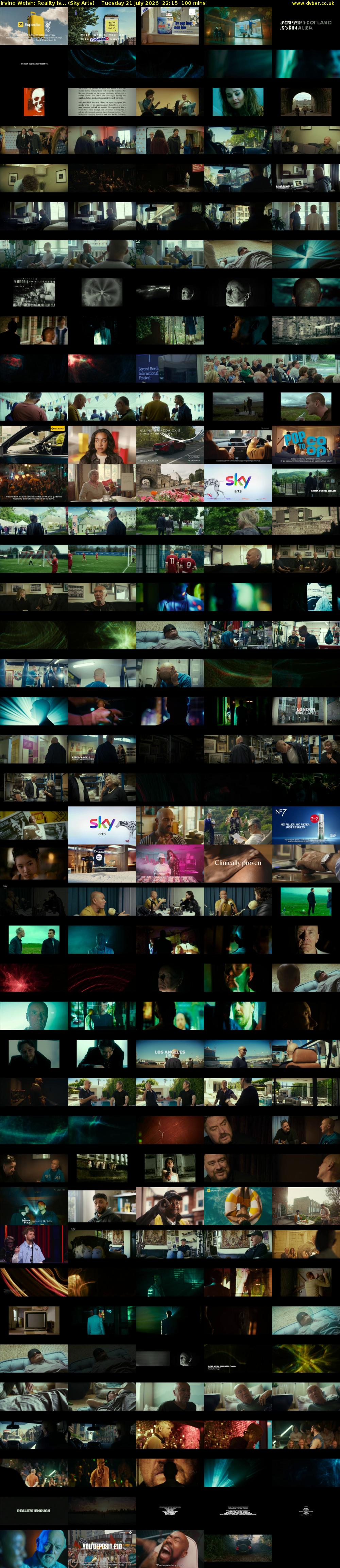 Irvine Welsh: Reality Is... (Sky Arts) Tuesday 21 July 2026 22:15 - 23:55