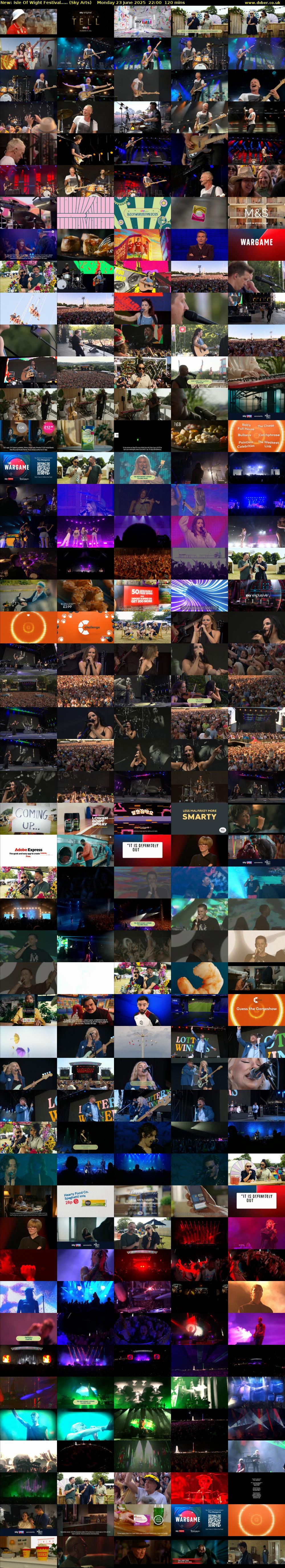 Isle Of Wight Festival..... (Sky Arts) Monday 23 June 2025 22:00 - 00:00