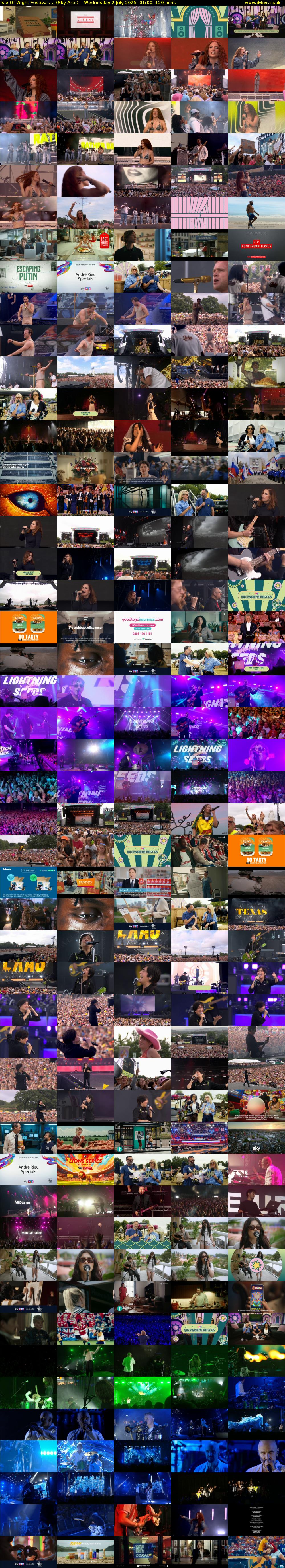Isle Of Wight Festival..... (Sky Arts) Wednesday 2 July 2025 01:00 - 03:00