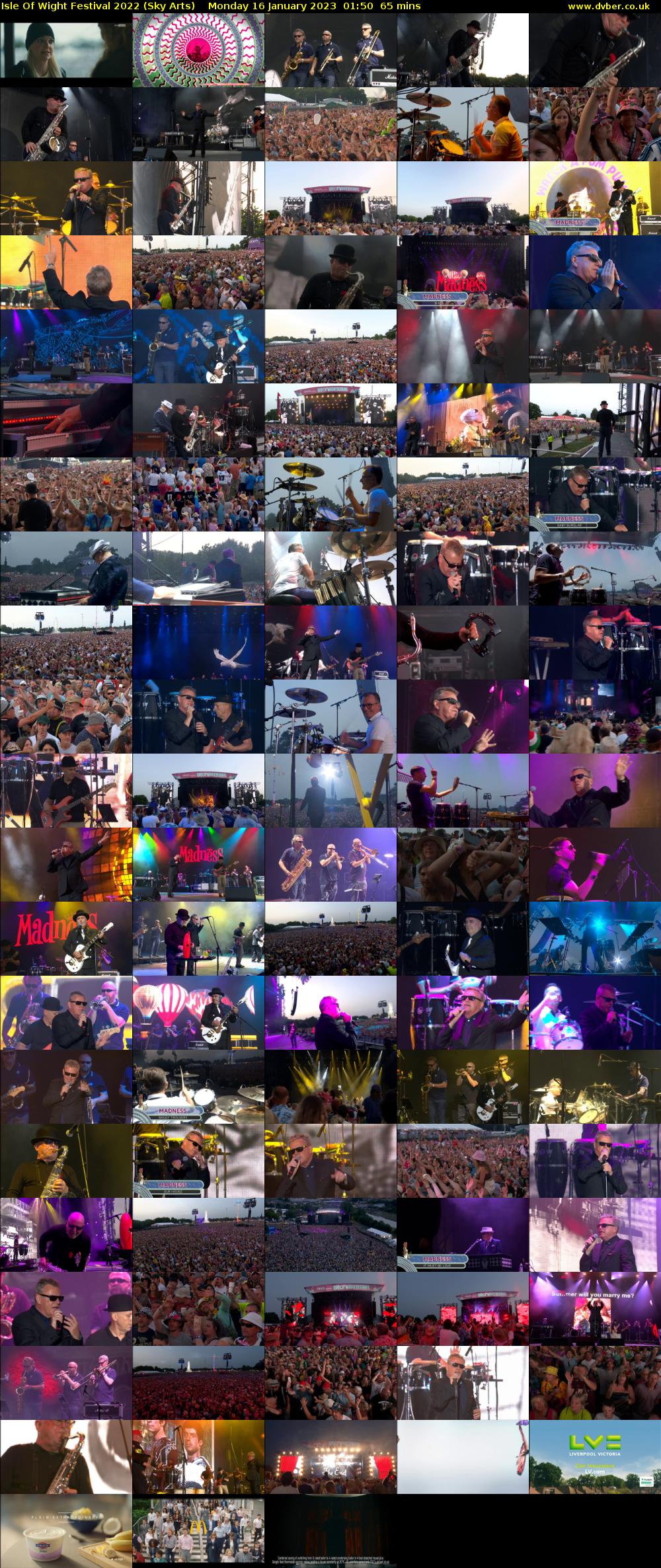 Isle Of Wight Festival 2022 (Sky Arts) Monday 16 January 2023 01:50 - 02:55