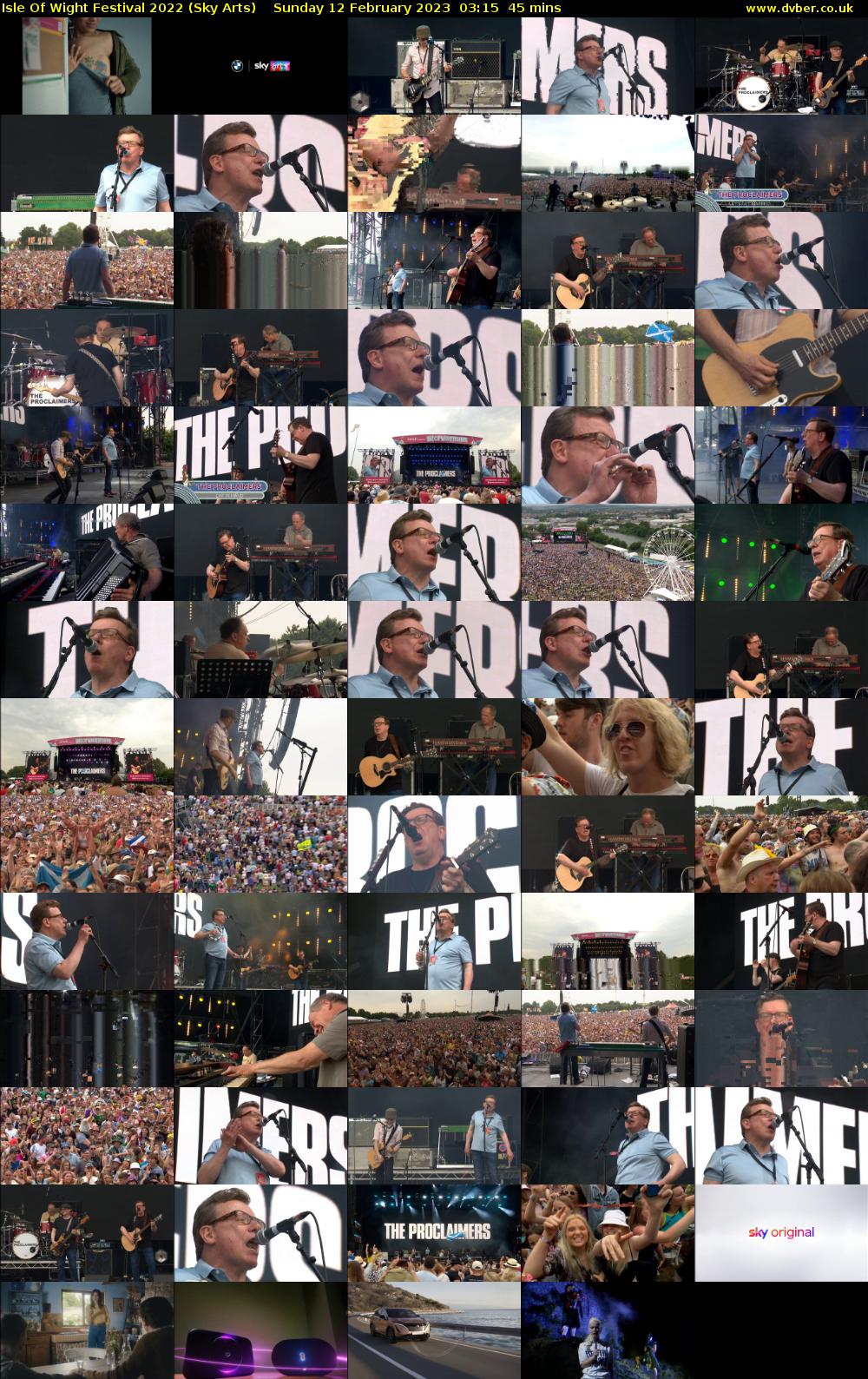 Isle Of Wight Festival 2022 (Sky Arts) Sunday 12 February 2023 03:15 - 04:00