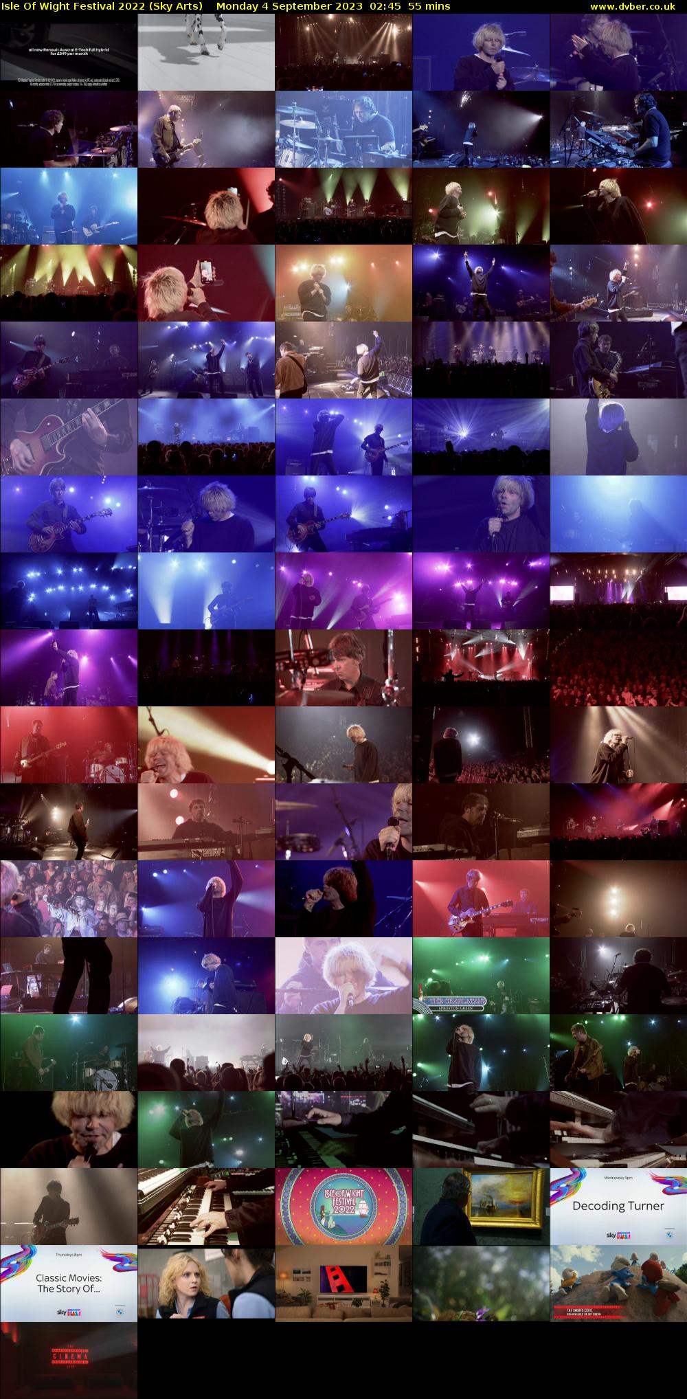Isle Of Wight Festival 2022 (Sky Arts) Monday 4 September 2023 02:45 - 03:40