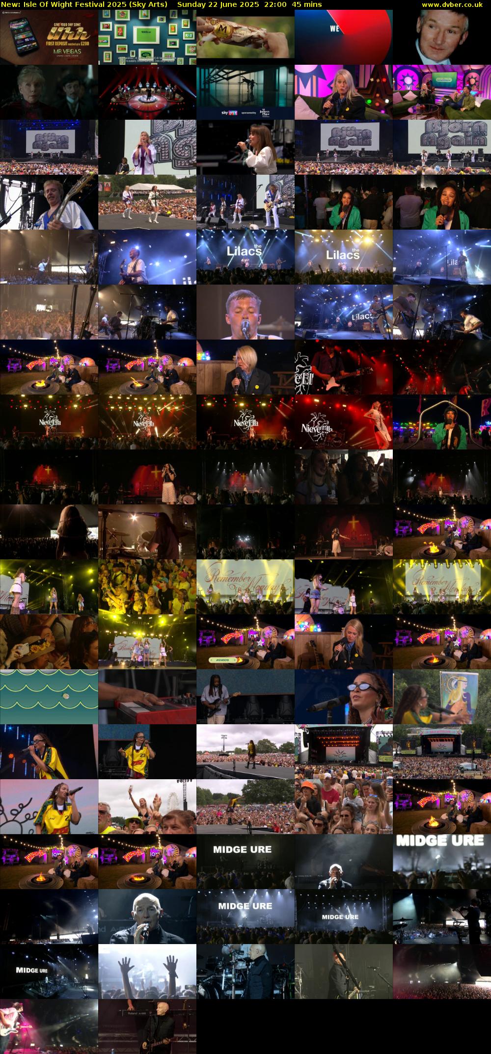 Isle Of Wight Festival 2025 (Sky Arts) Sunday 22 June 2025 22:00 - 22:45