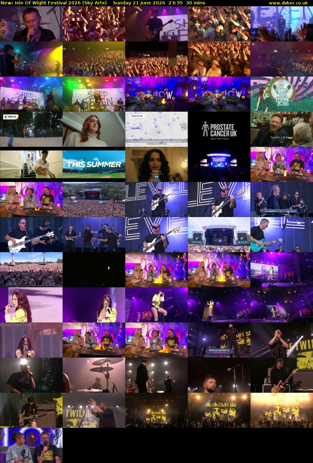 Isle Of Wight Festival 2026 (Sky Arts) Sunday 21 June 2026 23:35 - 00:05