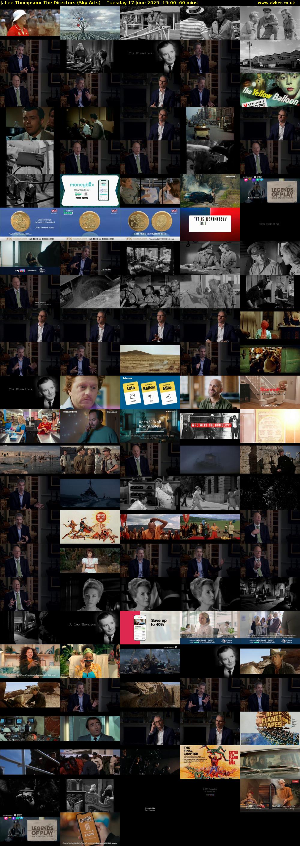 J. Lee Thompson: The Directors (Sky Arts) Tuesday 17 June 2025 15:00 - 16:00
