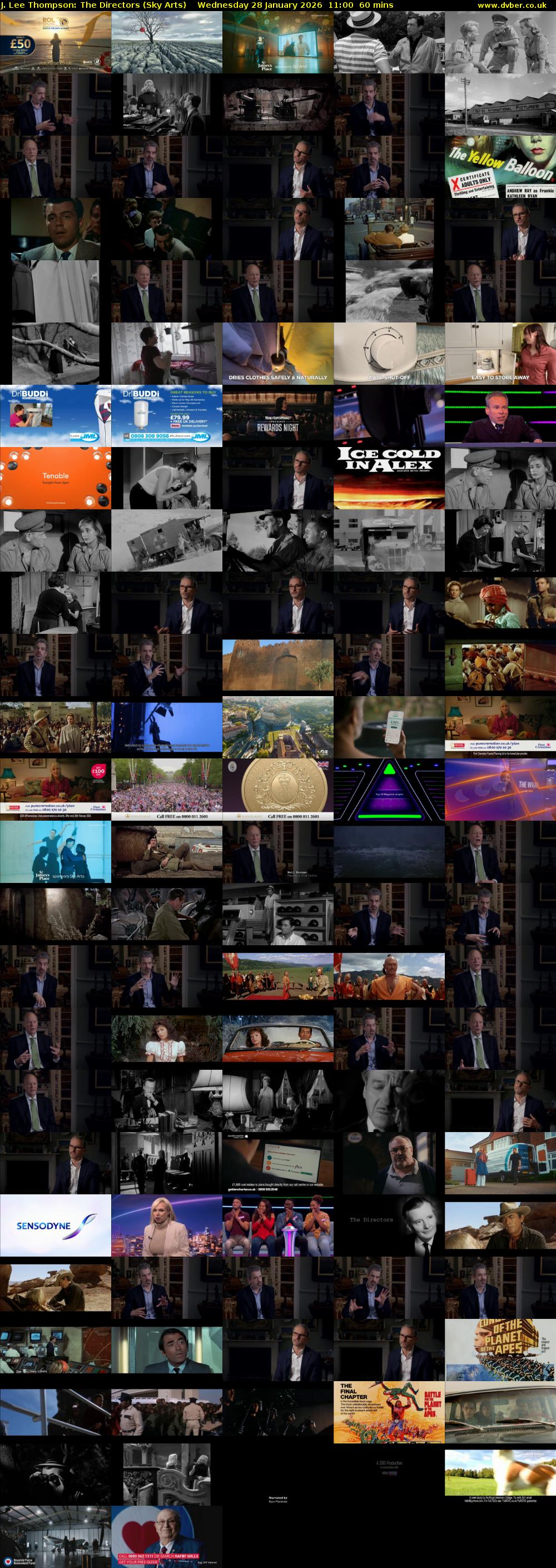 J. Lee Thompson: The Directors (Sky Arts) Wednesday 28 January 2026 11:00 - 12:00