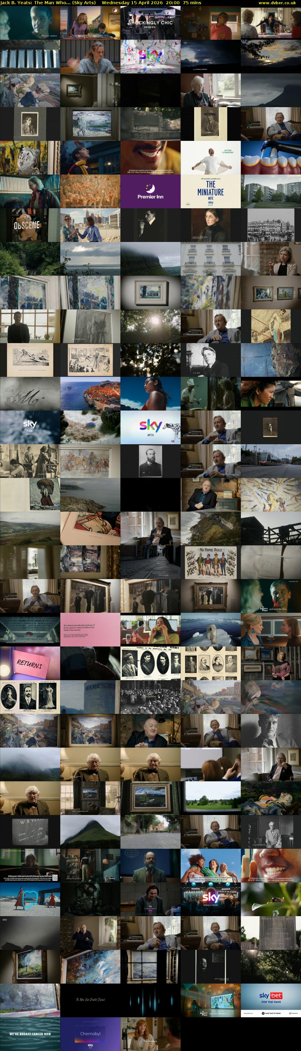 Jack B. Yeats: The Man Who... (Sky Arts) Wednesday 15 April 2026 20:00 - 21:15