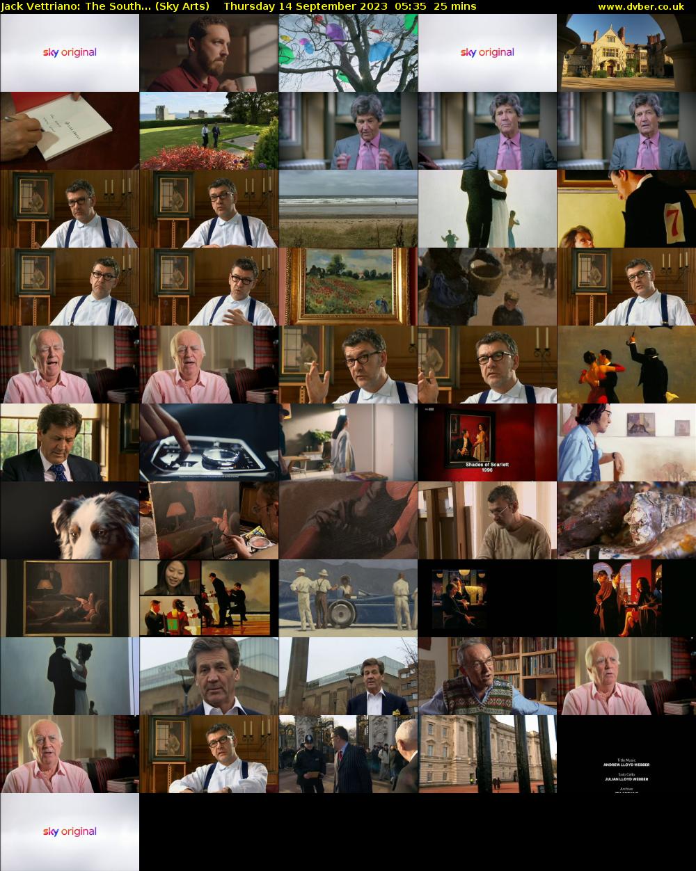 Jack Vettriano: The South... (Sky Arts) Thursday 14 September 2023 05:35 - 06:00