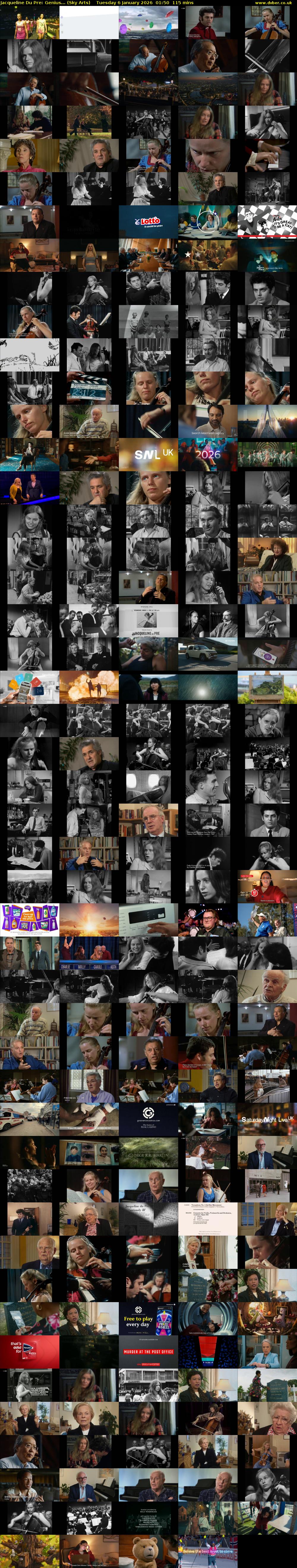 Jacqueline Du Pre: Genius... (Sky Arts) Tuesday 6 January 2026 01:50 - 03:45