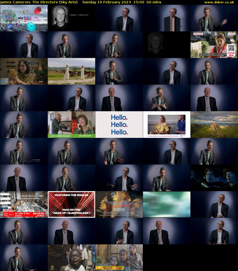 James Cameron: The Directors (Sky Arts) Sunday 19 February 2023 15:00 - 16:00