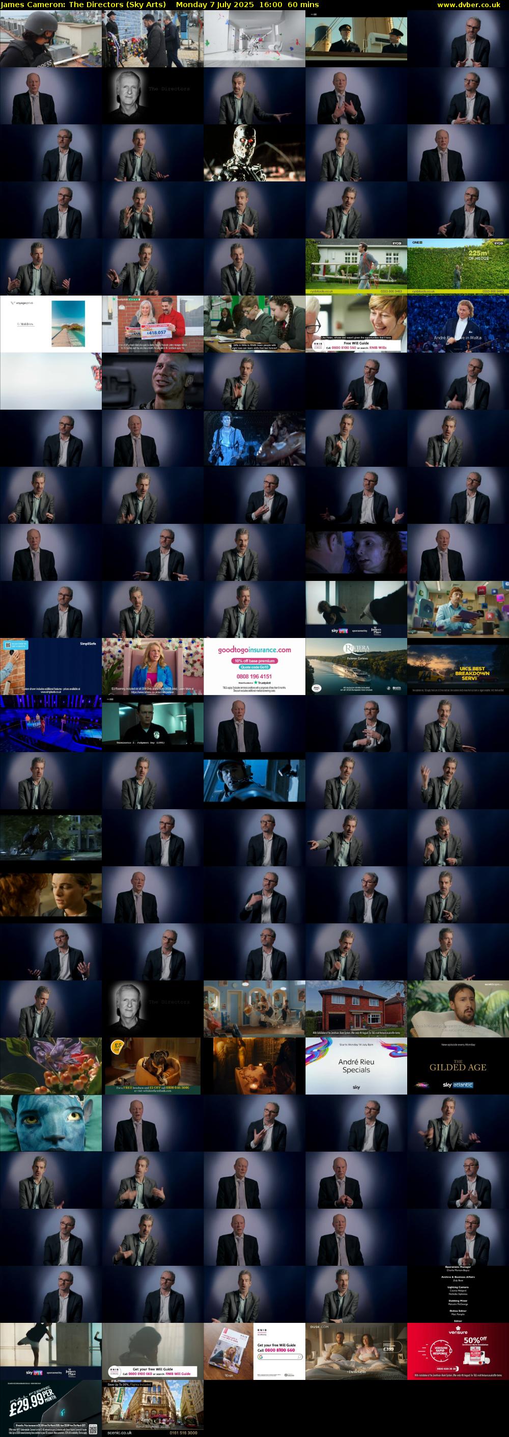James Cameron: The Directors (Sky Arts) Monday 7 July 2025 16:00 - 17:00