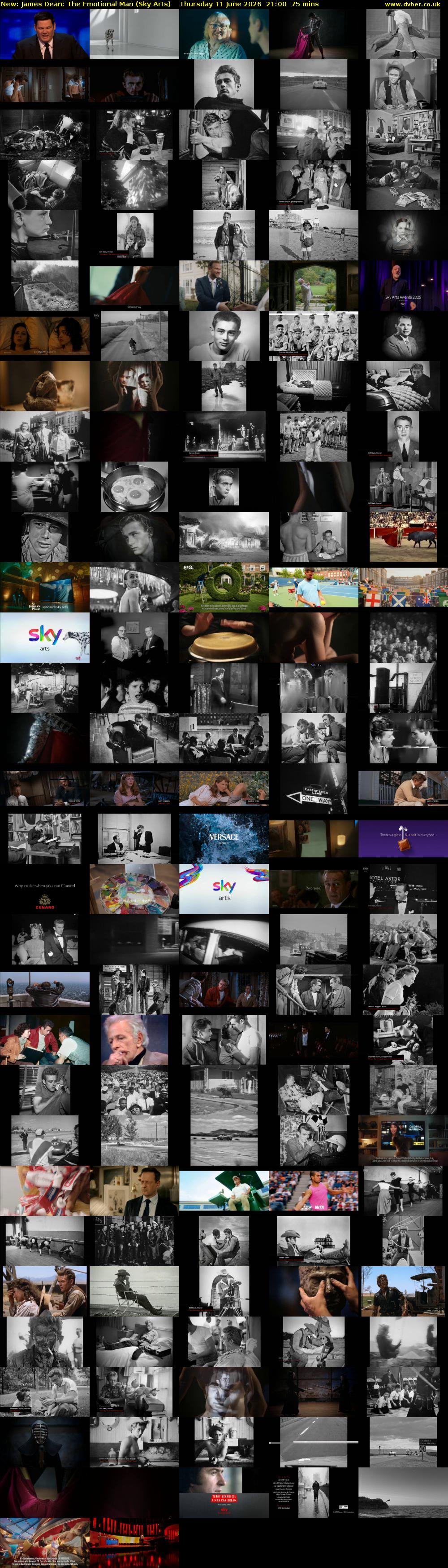James Dean: The Emotional Man (Sky Arts) Thursday 11 June 2026 21:00 - 22:15
