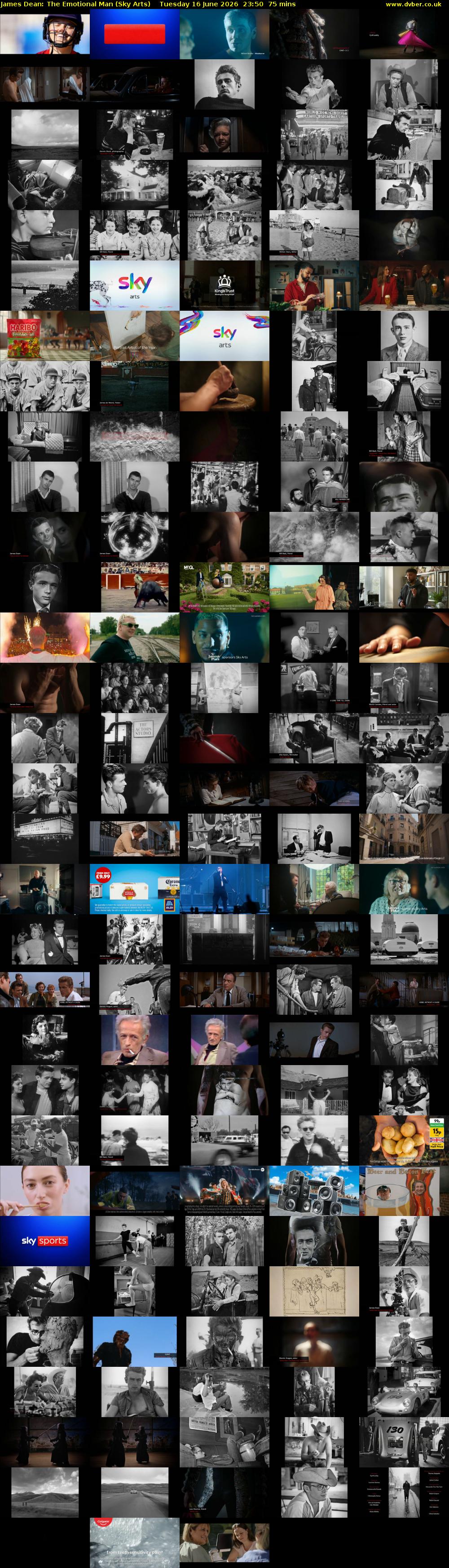 James Dean: The Emotional Man (Sky Arts) Tuesday 16 June 2026 23:50 - 01:05