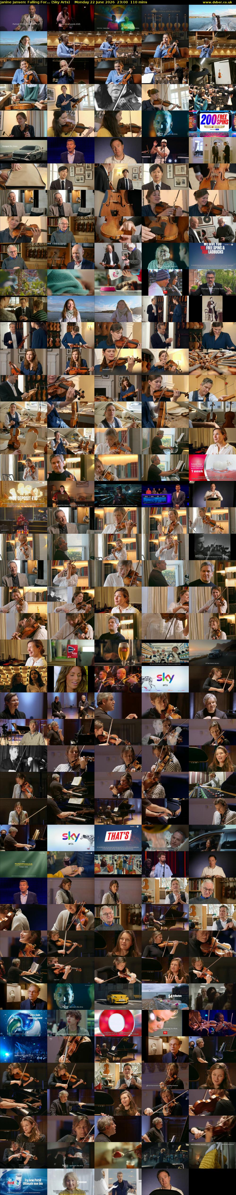 Janine Jansen: Falling For... (Sky Arts) Monday 22 June 2026 23:00 - 00:50