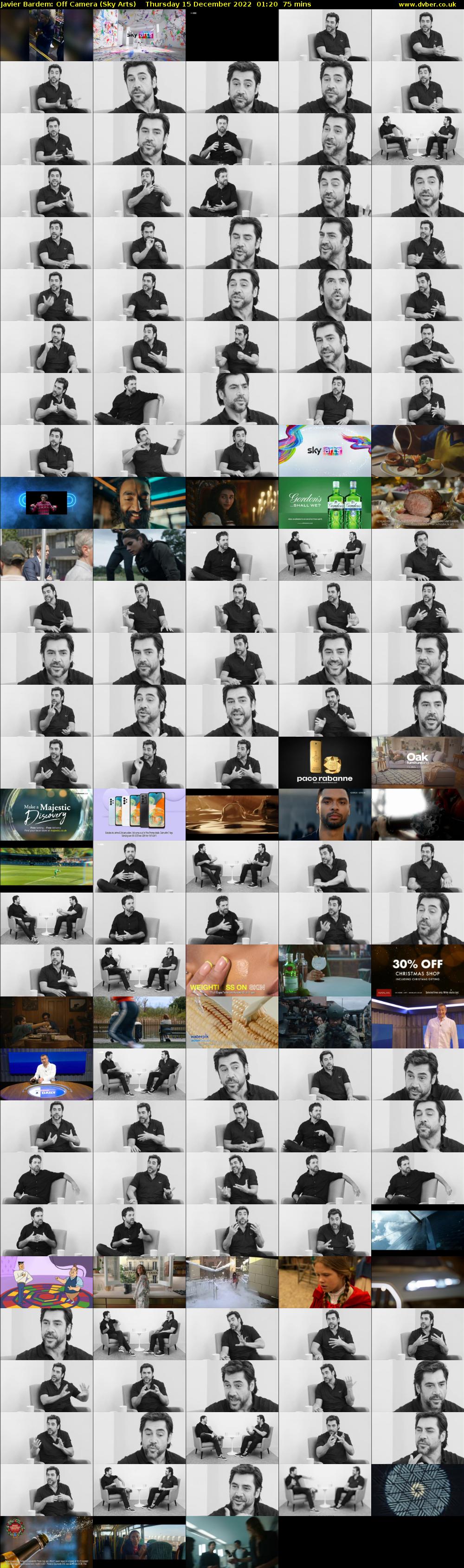 Javier Bardem: Off Camera (Sky Arts) Thursday 15 December 2022 01:20 - 02:35