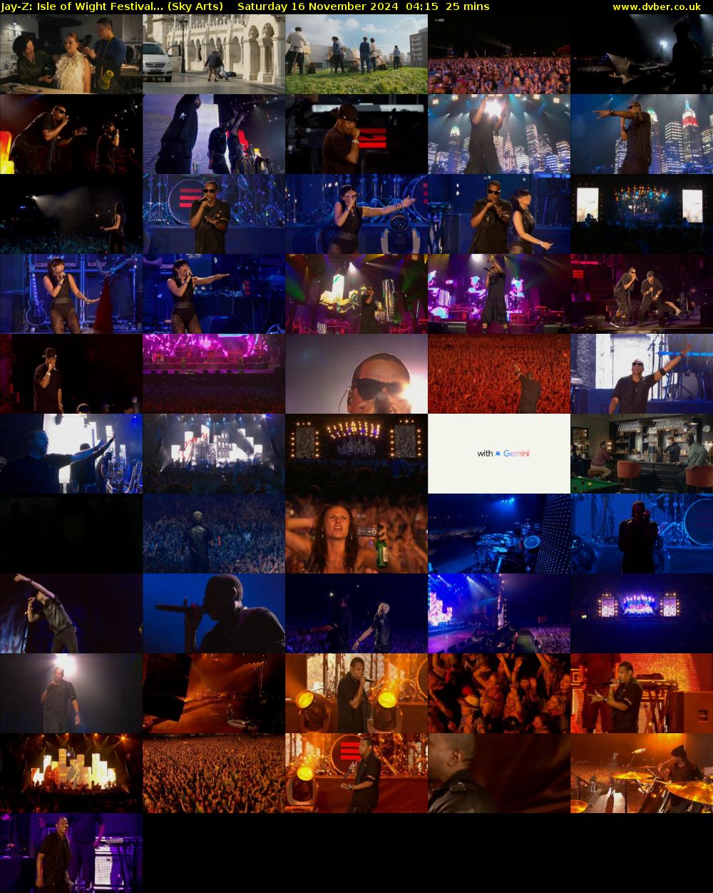 Jay-Z: Isle of Wight Festival... (Sky Arts) Saturday 16 November 2024 04:15 - 04:40