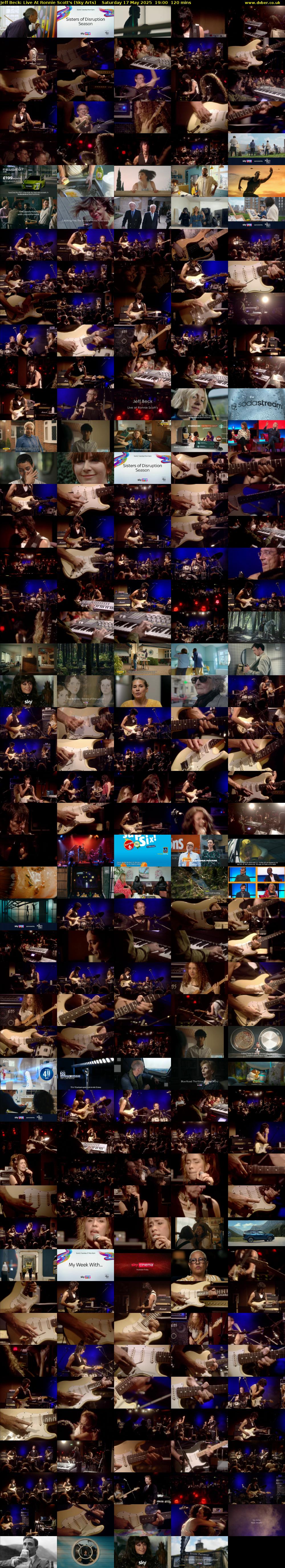 Jeff Beck: Live At Ronnie Scott's (Sky Arts) Saturday 17 May 2025 19:00 - 21:00