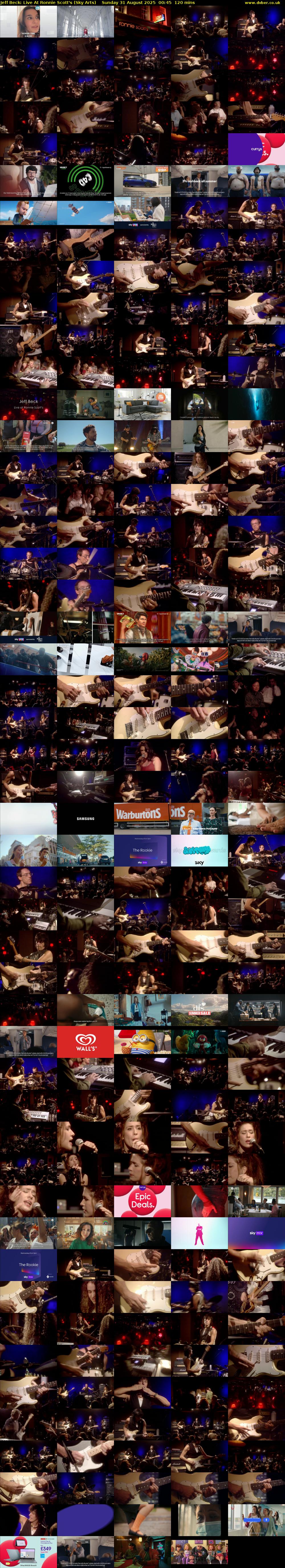 Jeff Beck: Live At Ronnie Scott's (Sky Arts) Sunday 31 August 2025 00:45 - 02:45