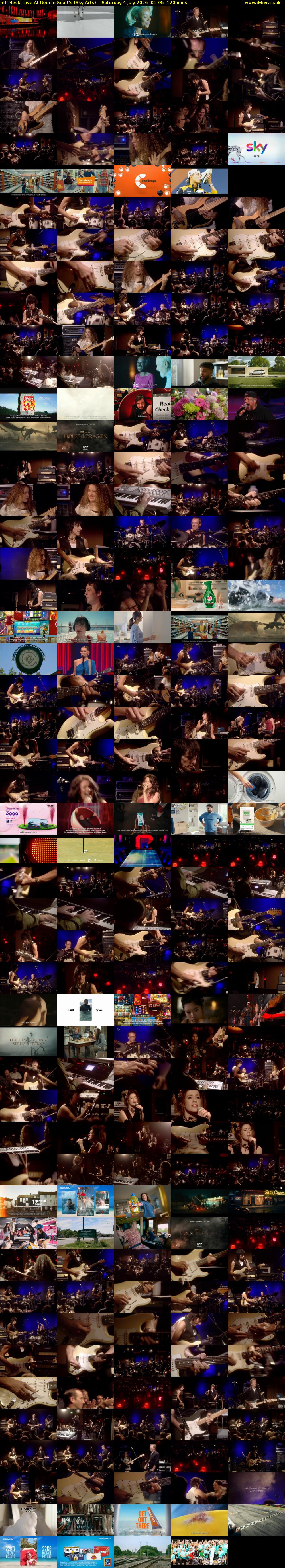 Jeff Beck: Live At Ronnie Scott's (Sky Arts) Saturday 4 July 2026 01:05 - 03:05