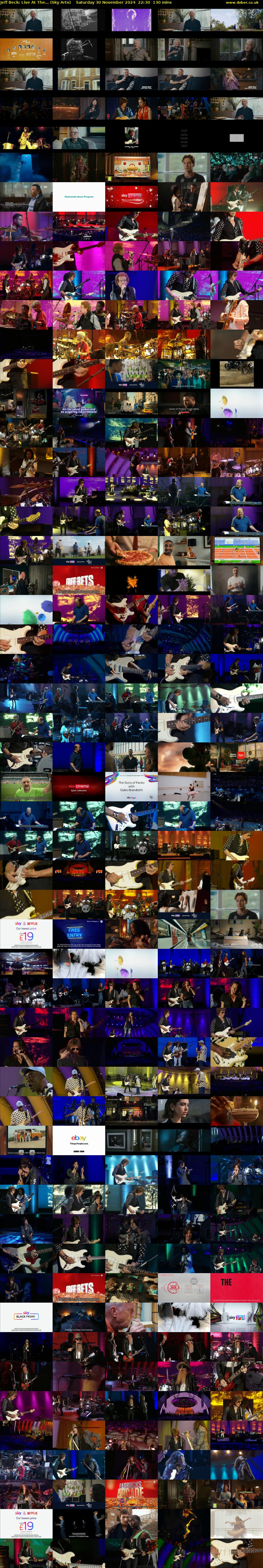 Jeff Beck: Live At The... (Sky Arts) Saturday 30 November 2024 22:30 - 00:40