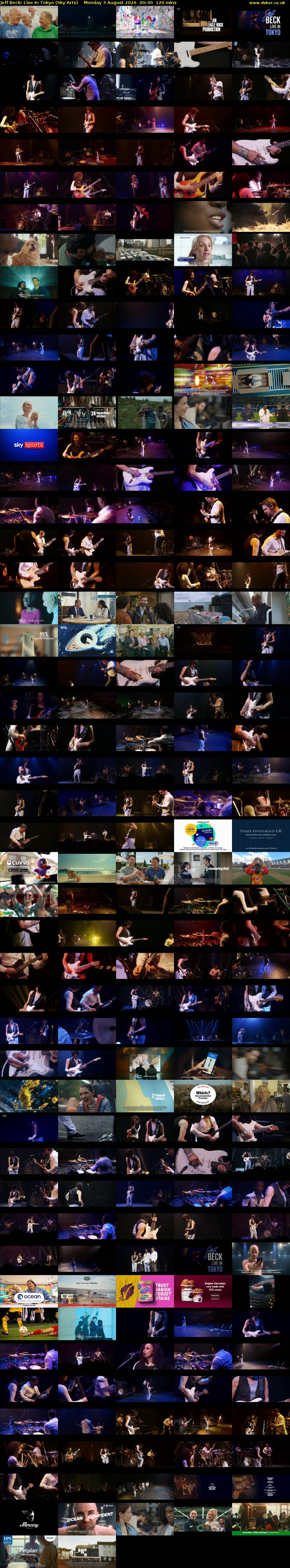 Jeff Beck: Live In Tokyo (Sky Arts) Monday 3 August 2026 00:40 - 02:40