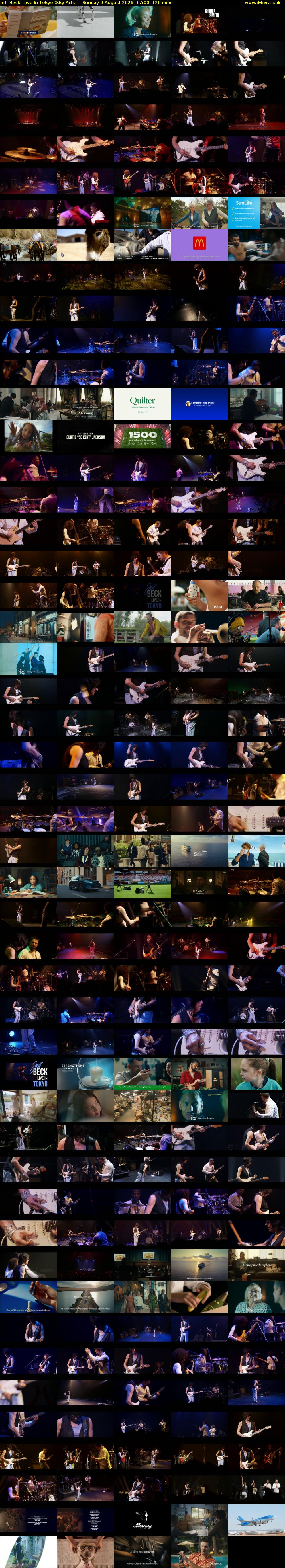 Jeff Beck: Live In Tokyo (Sky Arts) Sunday 9 August 2026 17:00 - 19:00