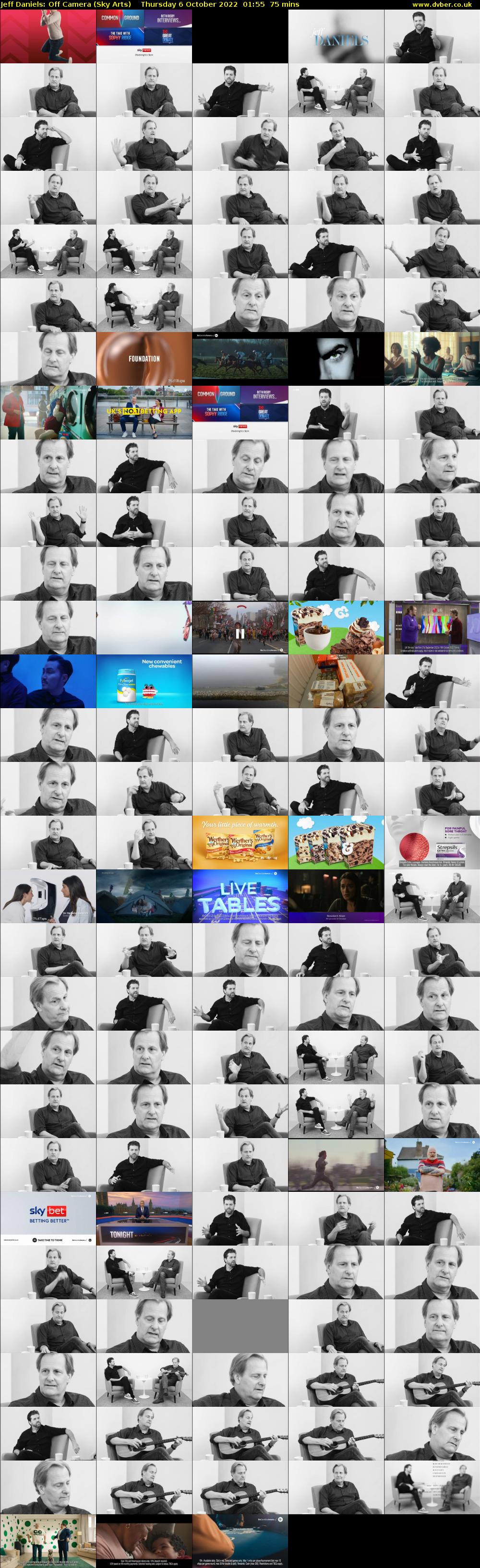Jeff Daniels: Off Camera (Sky Arts) Thursday 6 October 2022 01:55 - 03:10