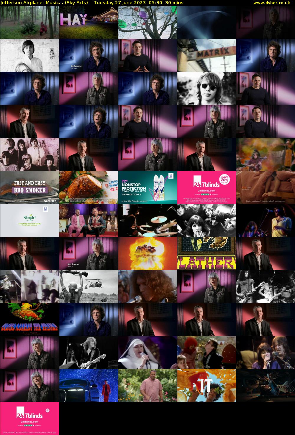 Jefferson Airplane: Music... (Sky Arts) Tuesday 27 June 2023 05:30 - 06:00